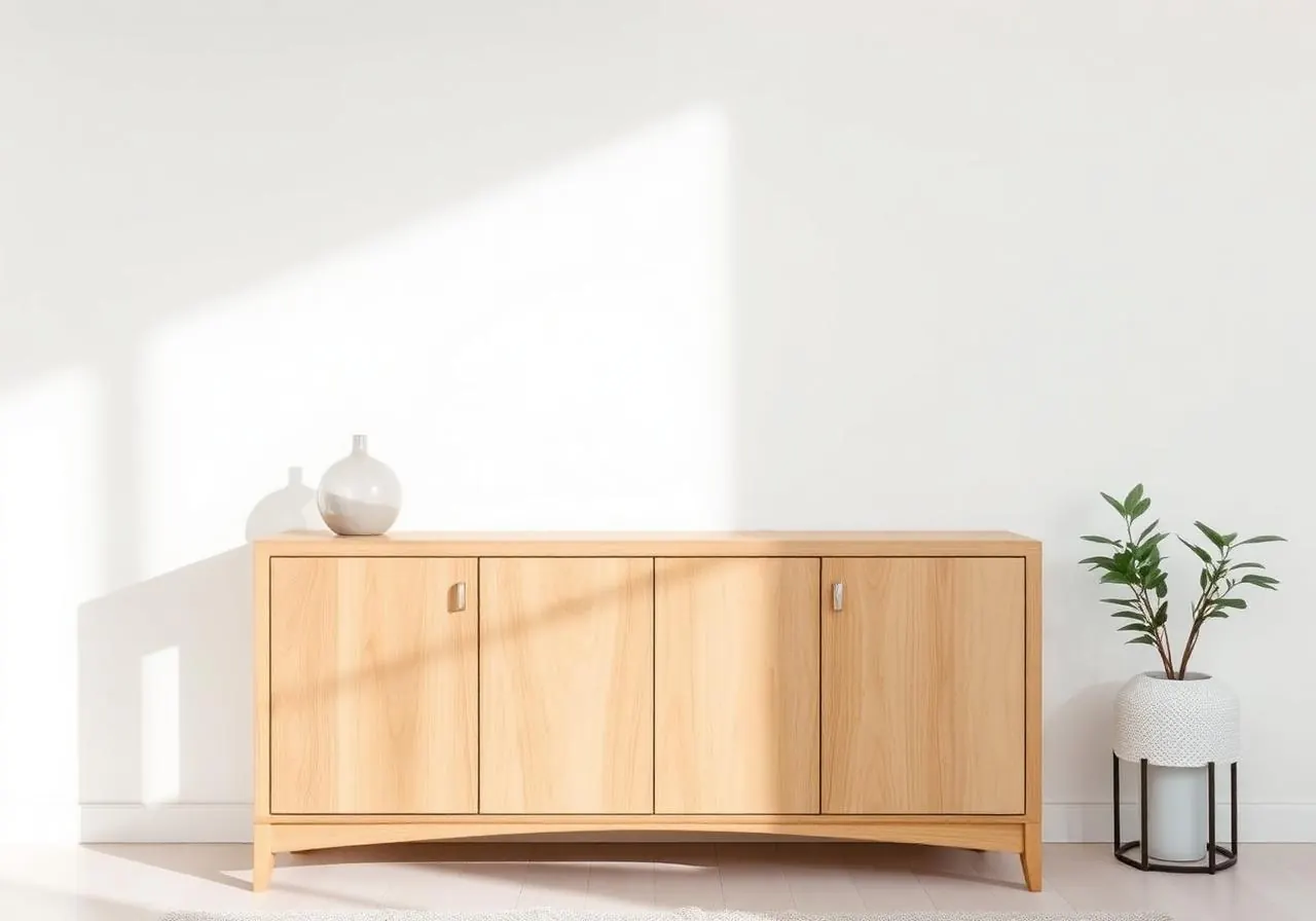 23+ Essential Woodworking Plans PDF featuring modern minimalist console